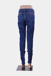 Sass And Bide Blue Low Rise Zip Detail Skinny Jeans