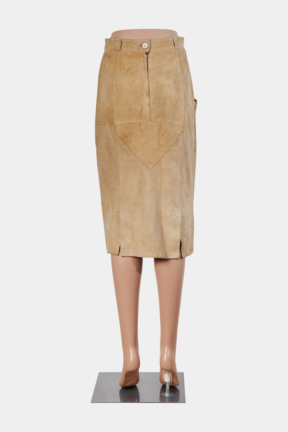 Assorted Brands Tan Suede Midi Skirt