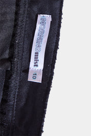 Morning Mist Black Glitter Detail High Waisted Frill Skirt