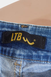 LTB Blue Low Rise Double Button Skinny Jeans