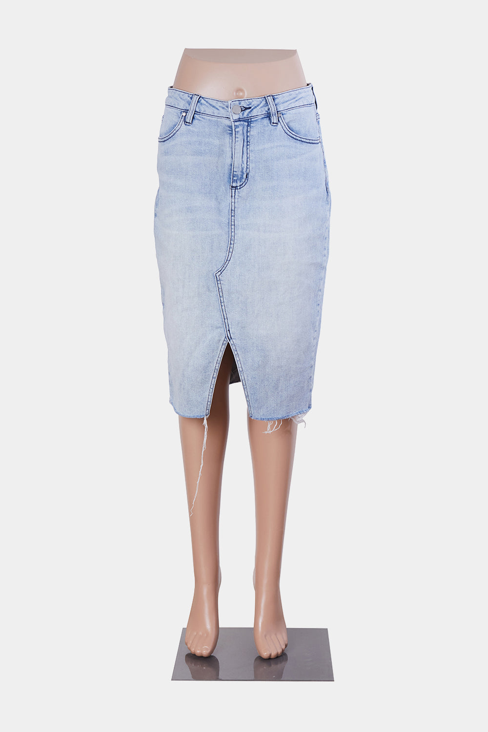 WITCHERY Blue Denim Pencil Skirt