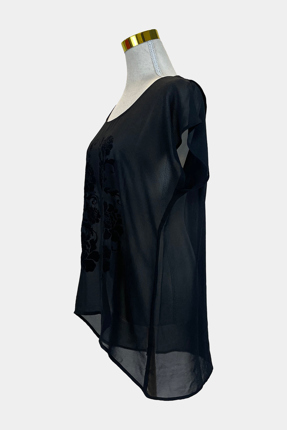 GLASSONS Black Sheer Top