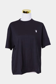 PLAYBOY Black Embroidered Logo T Shirt