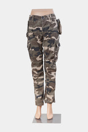 TERRANOVA Khaki Camo Low Rise Utility Cargo Pants