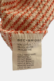 Bec + Bridge Orange And Cream Dress