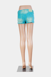 No Boundaries Aqua Denim Shorts