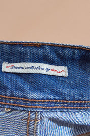 Denim Collection By Mim Blue Low Rise Double Button Jeans