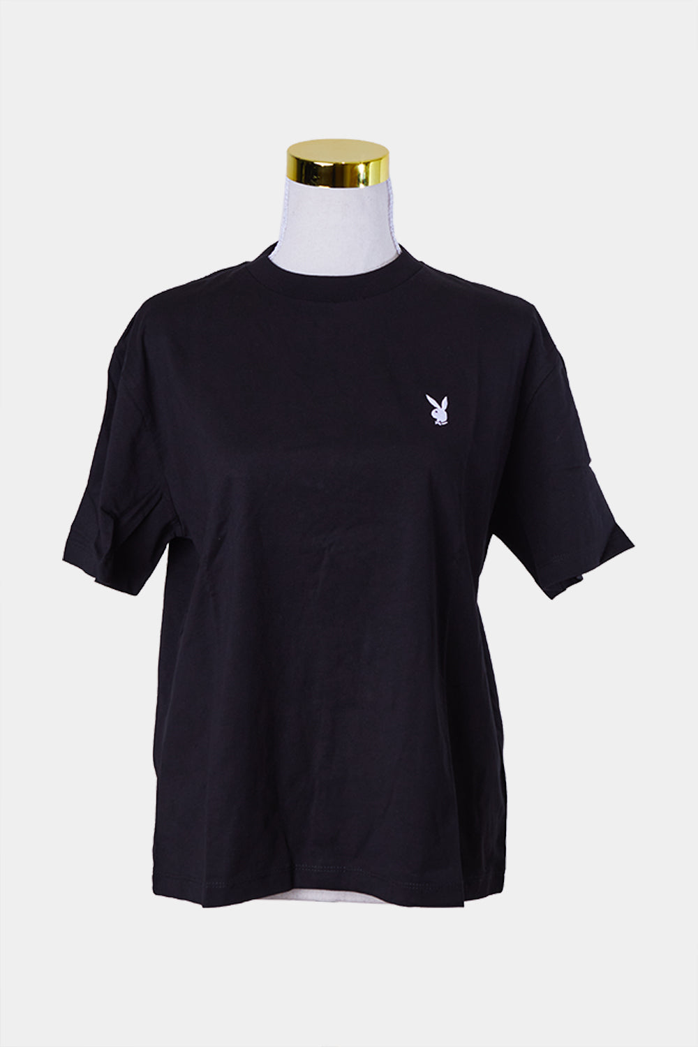 PLAYBOY Black Embroidered Logo T Shirt