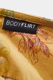 Body Flirt Yellow Drawstring Long Sleeve Dress