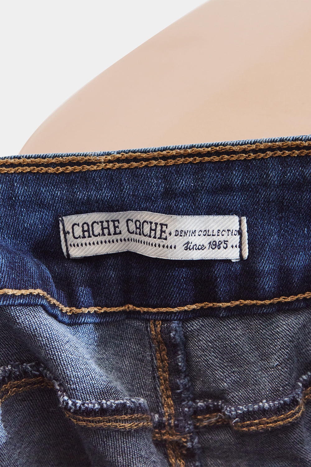Cache Cache Blue Double Button Low Rise Jeans