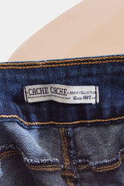 Cache Cache Blue Double Button Low Rise Jeans