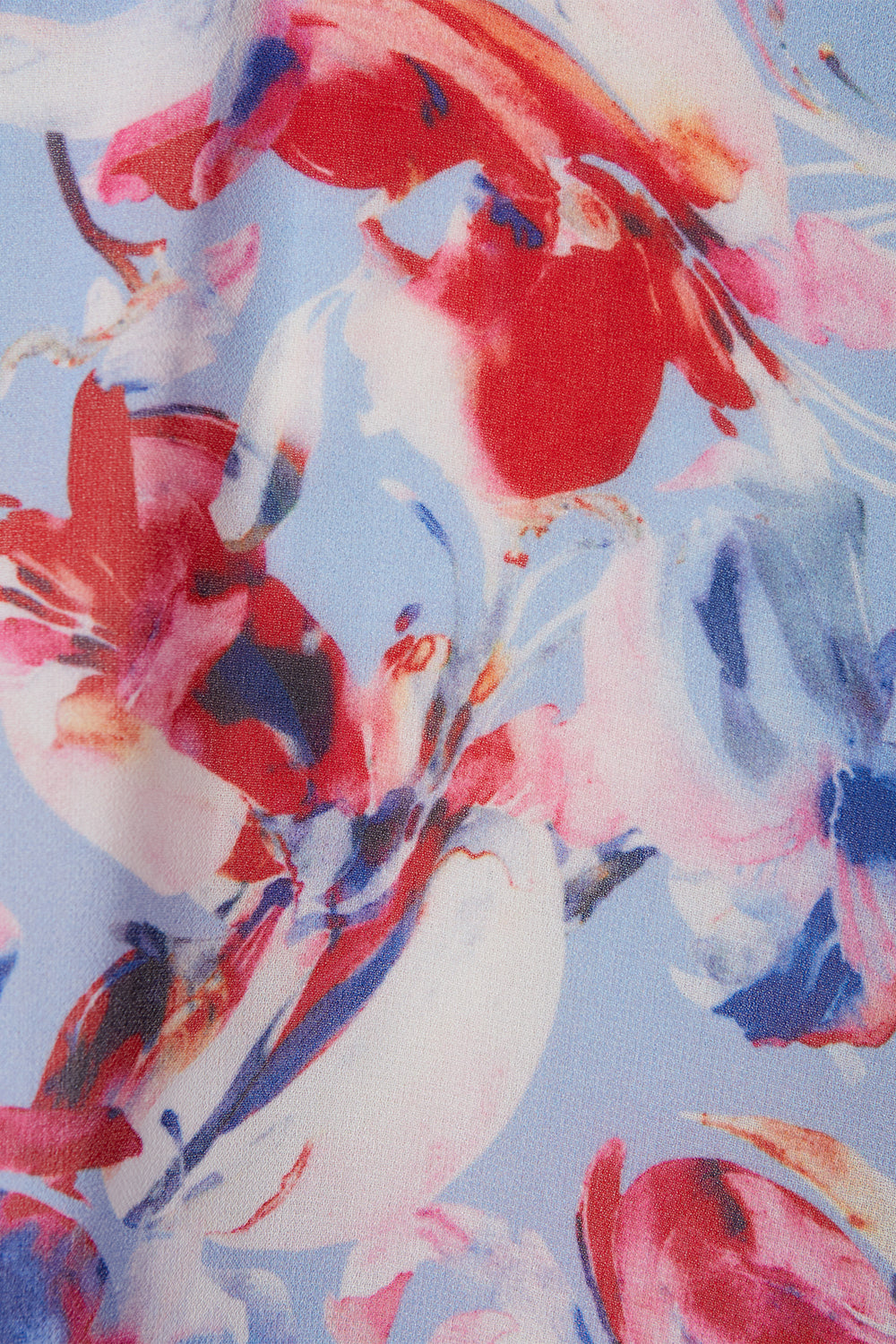 Black Pepper Blue and Pink Floral Sheer Blouse