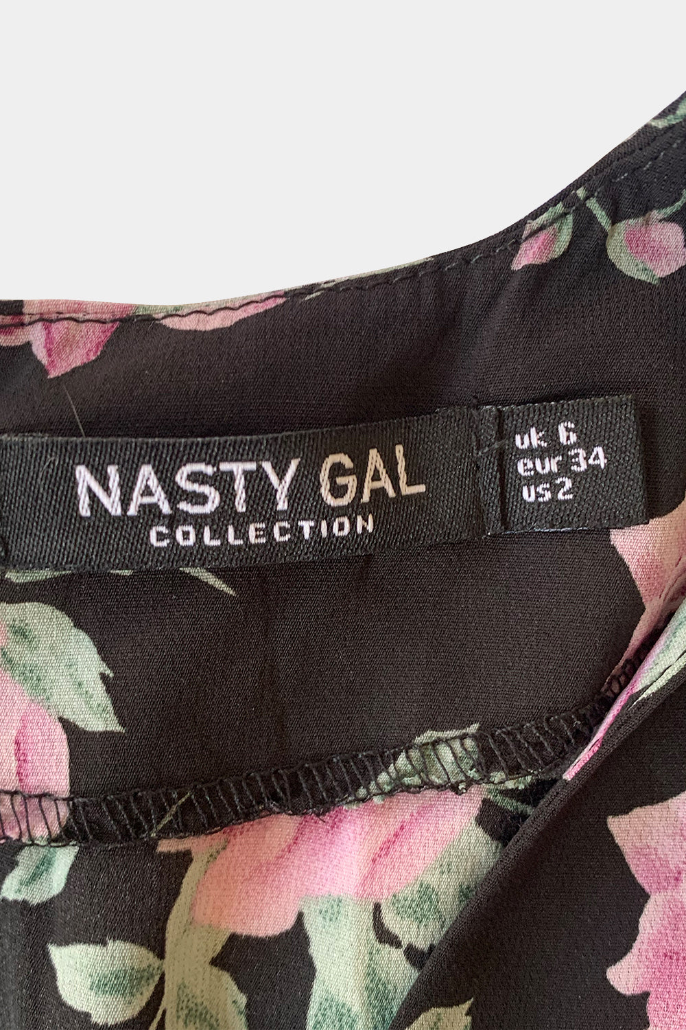 Nasty Gal Black Floral Romper