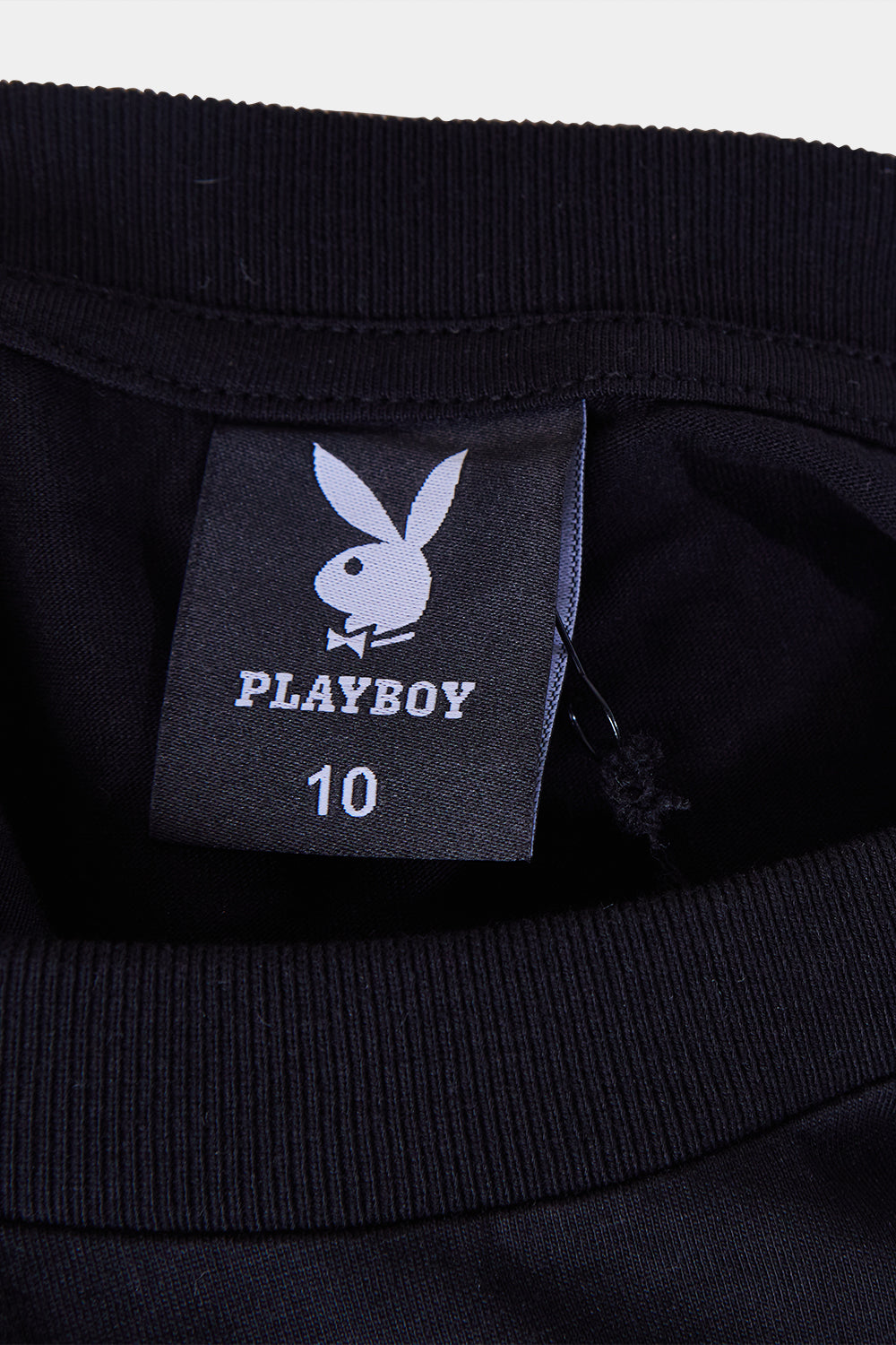 PLAYBOY Black Embroidered Logo T Shirt