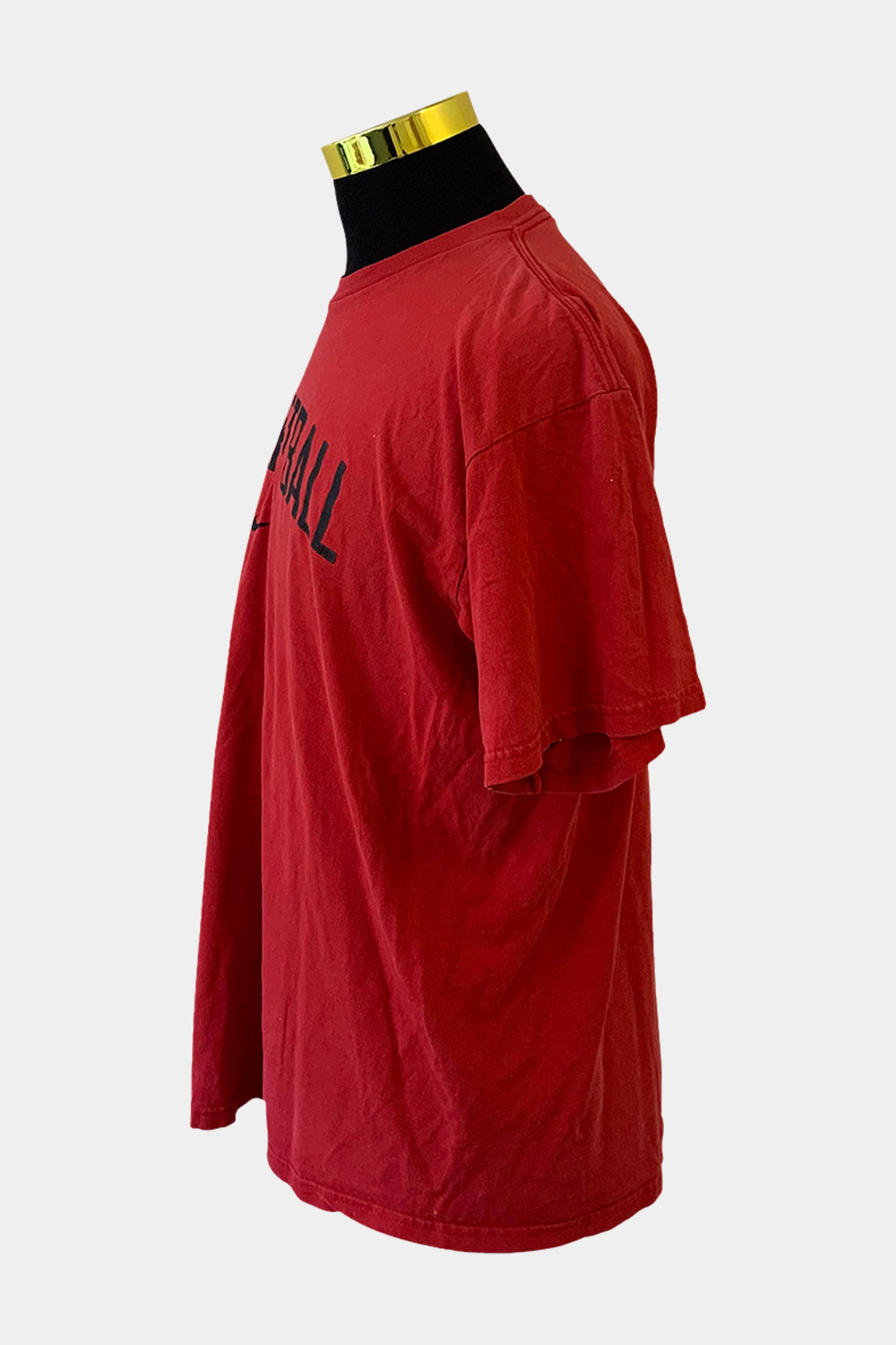 NIKE Red Vintage Basketball Swoosh' Tshirt