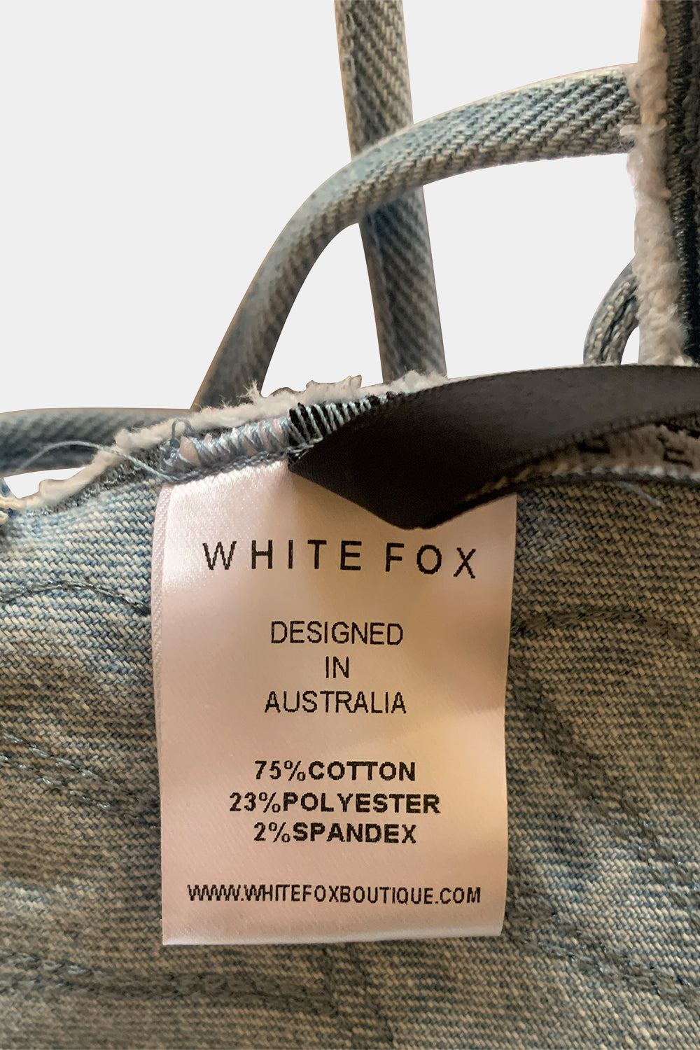 White Fox Blue Denim Top