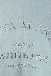 White Fox Mint Emrboidered Santa Monica Sweater