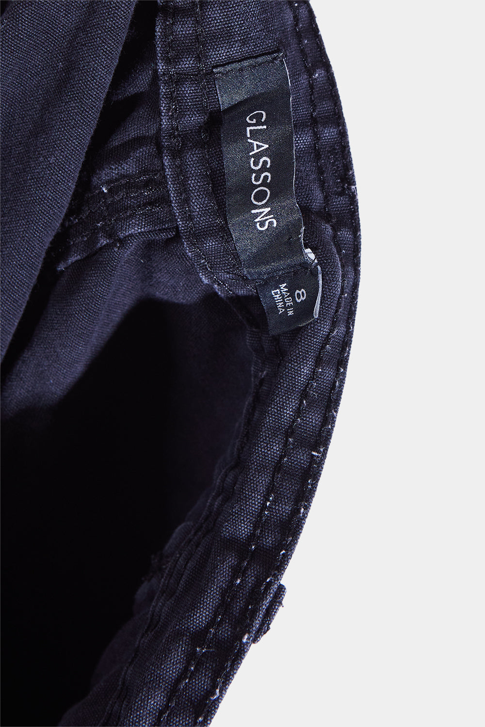 GLASSONS Black High Waisted Cotton Trousers