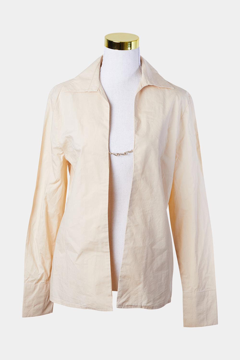 LIONESS Pastel Orange Gold Link Detail Shirt