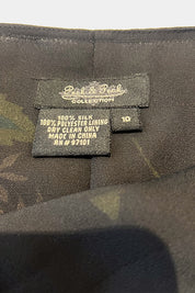 Peck And Peck Collection Black Floral Sequinned Midi Skirt