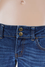 American Eagle Blue Double Button Low Rise Jeans