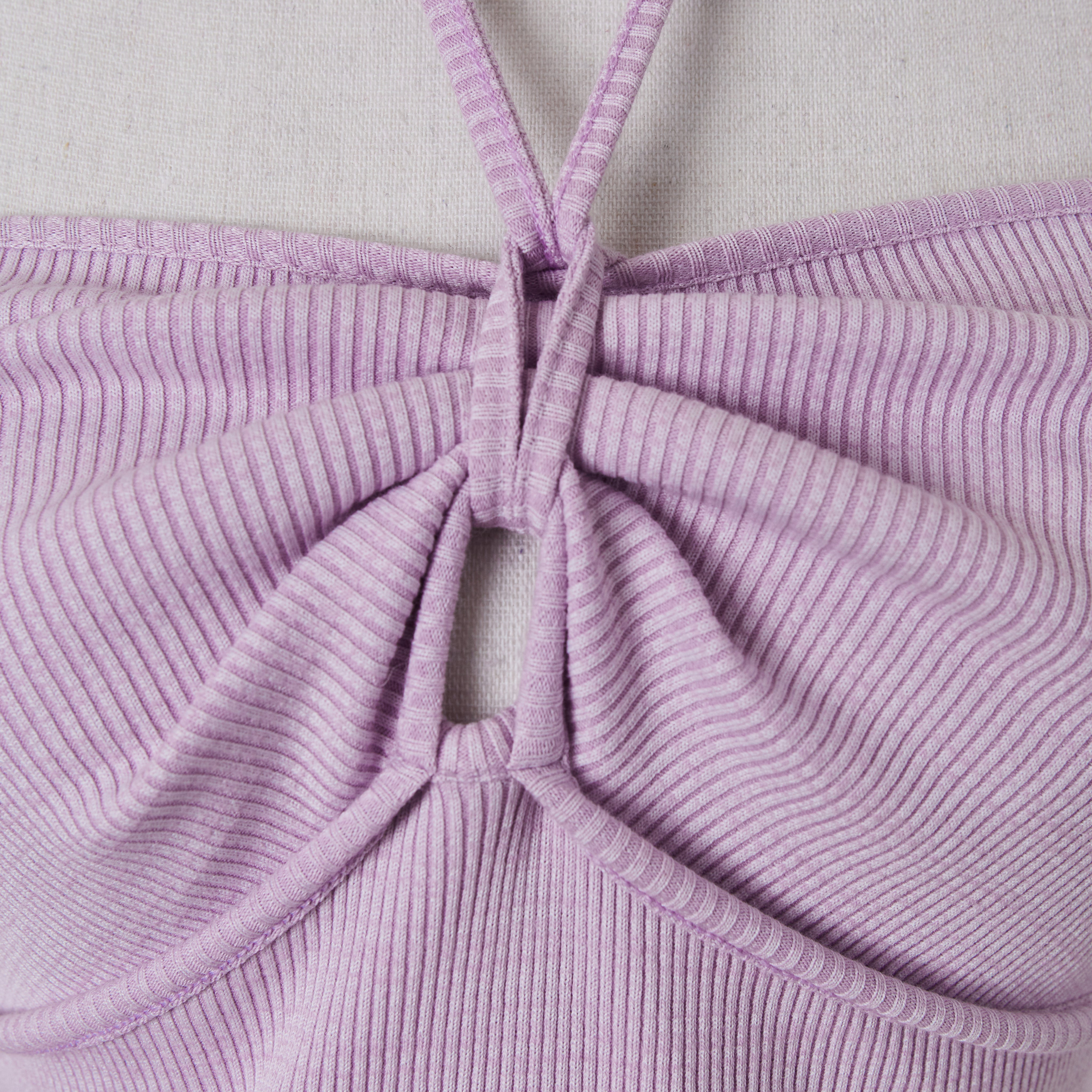 Viktoria And Woods Lilac Spaghetti Strap Halter Midi Dress