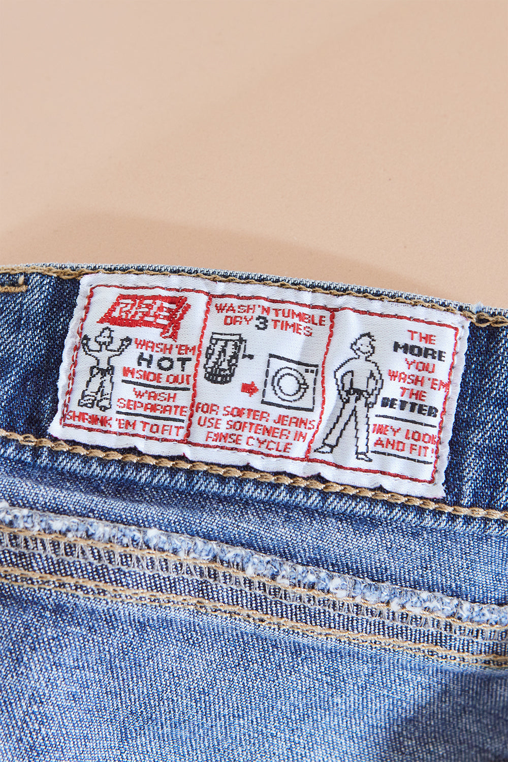 RIFLE Blue Low Rise Cropped Jeans