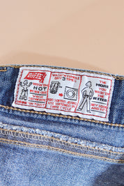 RIFLE Blue Low Rise Cropped Jeans