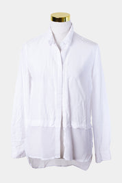 PILGRIM White Sheer Insert Hi Lo Blouse