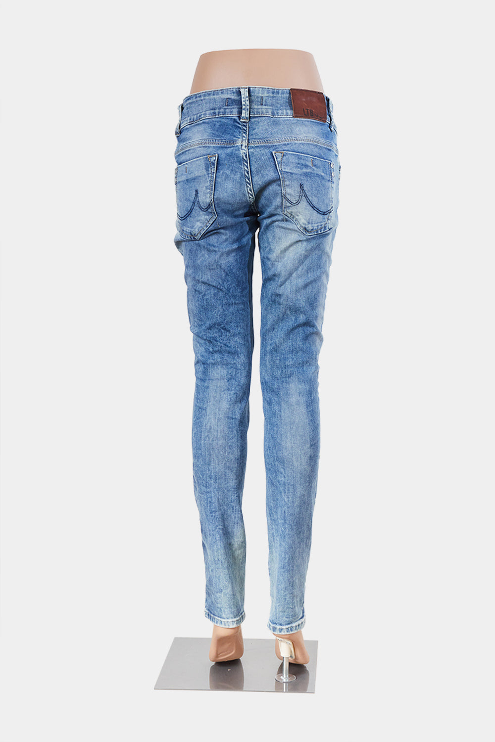 LTB Blue Low Rise Double Button Skinny Jeans