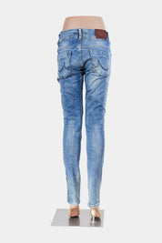 LTB Blue Low Rise Double Button Skinny Jeans