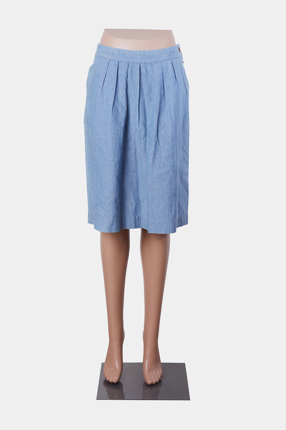 GORMAN Blue Chambray Midi Skirt