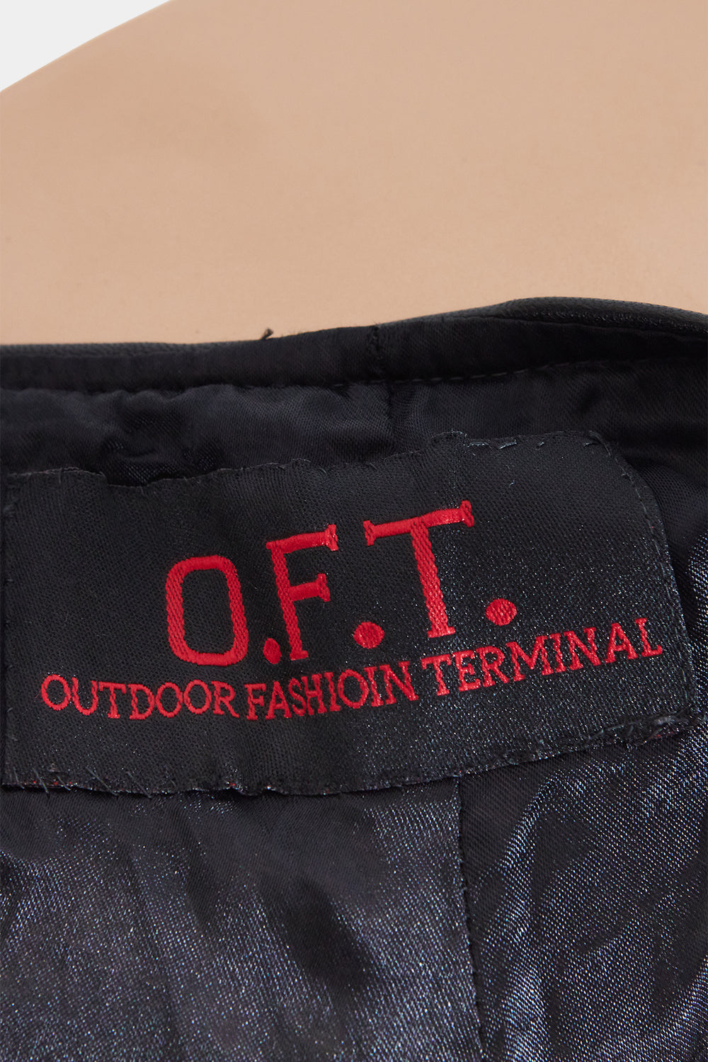 Outdoor Fashion Terminal Black Faux Leather Low Rise Kick Flare Pants