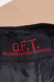 Outdoor Fashion Terminal Black Faux Leather Low Rise Kick Flare Pants