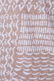 WITCHERY Beige and White Print Sleeveless T Shirt