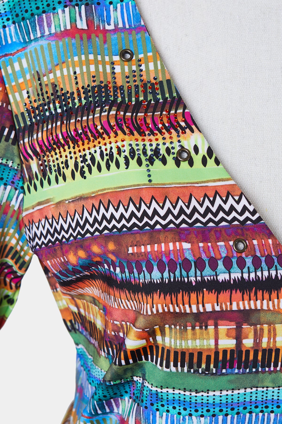 Nsc Studio Multi Short Sleeve Embellished Mini Dress