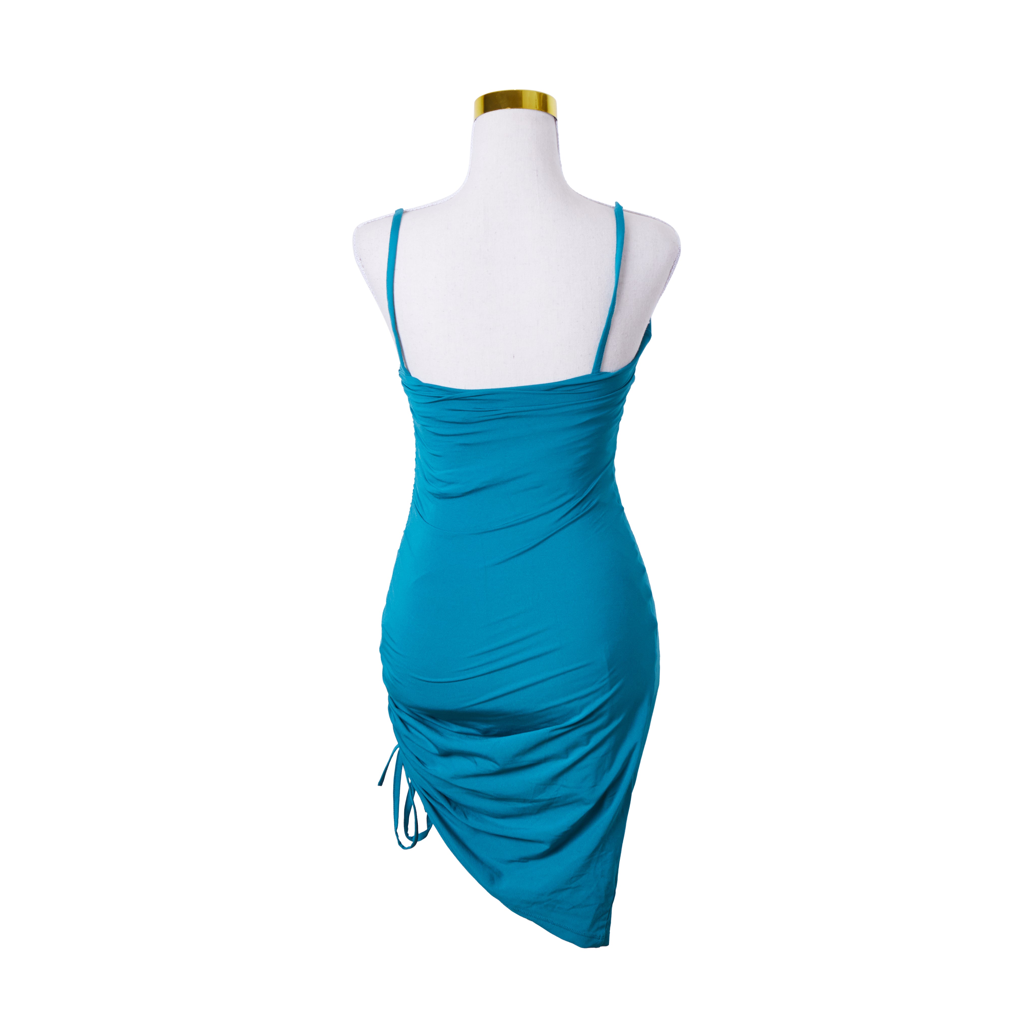 KOOKAI Aqua Ruche Detail Body Con Dress