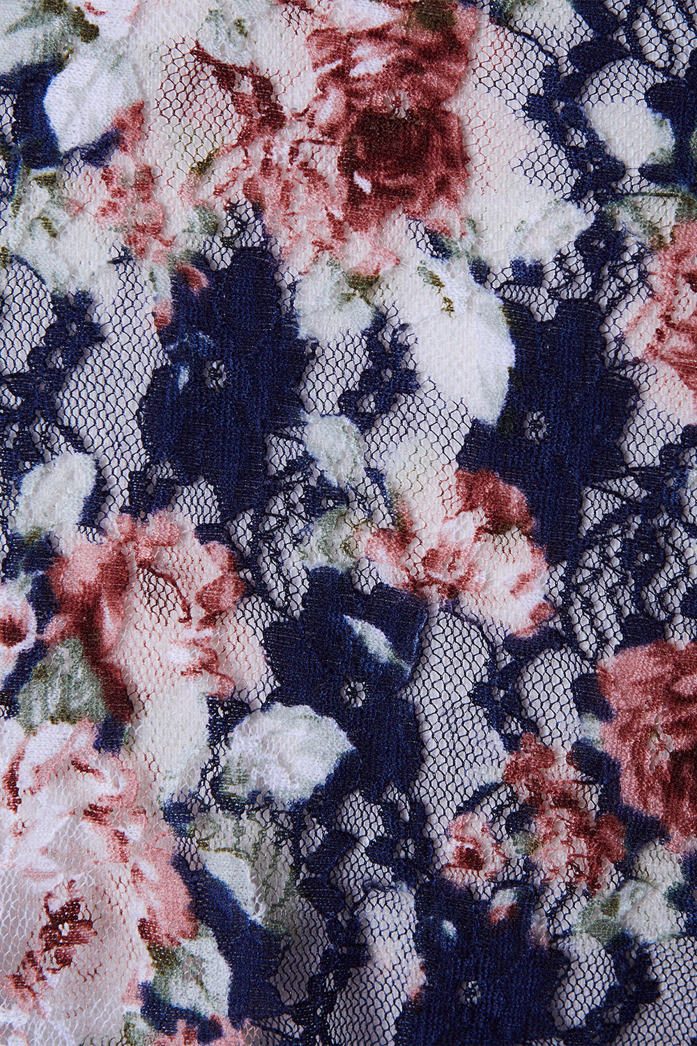 SADIE Navy Floral Lace T Shirt