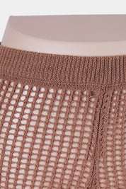 Sir The Label Brown Crochet Flare Pants