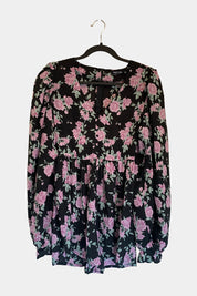 Nasty Gal Black Floral Romper