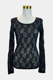 My Direction Black Sheer Top