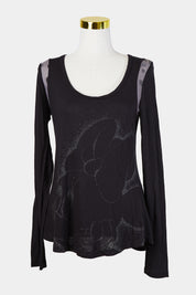 Desigual And Disney Black and Mauve Long Sleeve Top