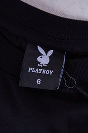 PLAYBOY Black Embroidered Logo T Shirt