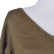 WITCHERY Khaki Loose Linen T Shirt