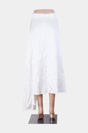 AJE White Asymmetrical Midi Skirt