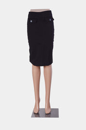 WITCHERY Black Pocket Detail Pencil Skirt