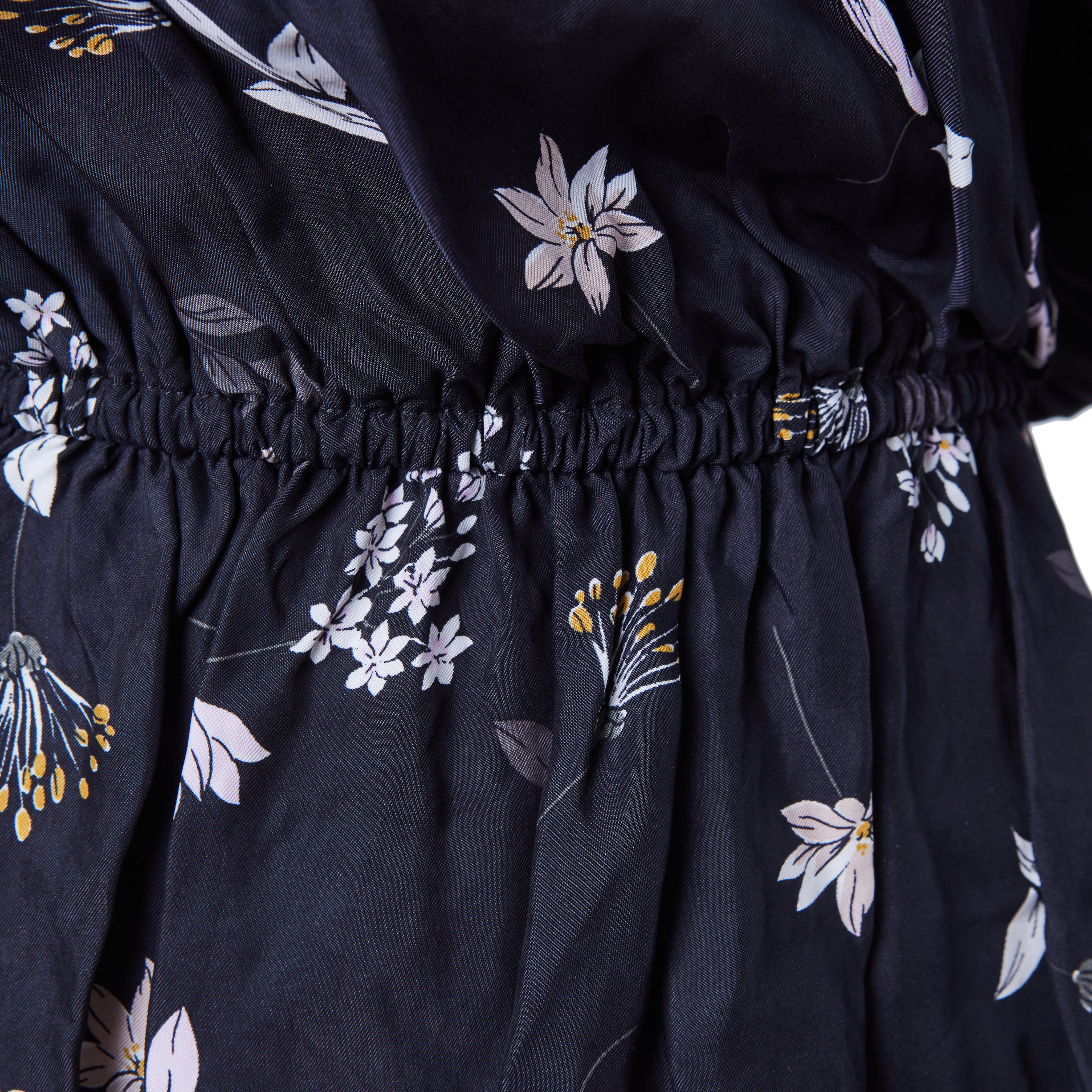 Country Road Navy Floral Print Peplum Blouse