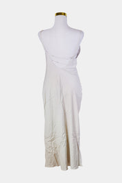 SAMSOE Beige, Cream and Green Long Slip Dress