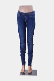 Sass And Bide Blue Low Rise Zip Detail Skinny Jeans