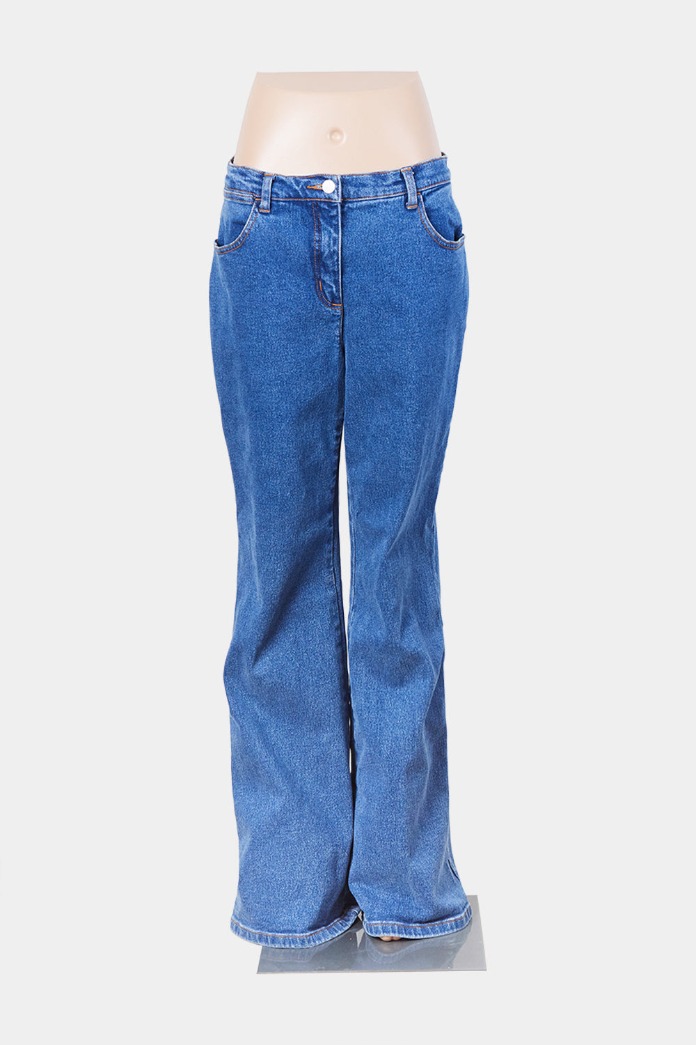 John Bamer Blue Mid Rise Bootcut Jeans